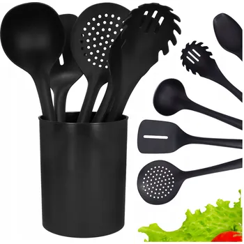 Naběračka Kuchyňské náčiní sada 5 ks: naběračka, cedník na těstoviny, lžíce + nádoba