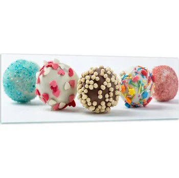 Obraz Obraz na skle do obýváku ložnice 90x30 sladkosti obrazy na zeď sklo