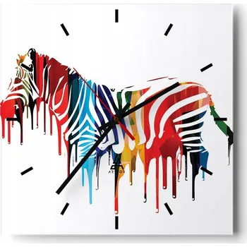 Hodiny Velké nástěnné hodiny 40x40 Abstrakce Skleněné tiché hodiny