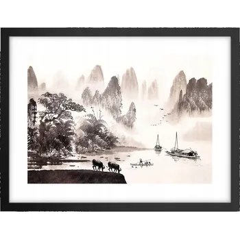 Obraz Obraz plakát v černém rámu do obýváku 40x30 krajina foto na zeď