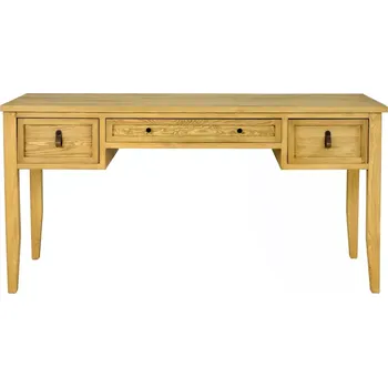Psací stůl BR706 dřevěný psací stůl z přírodní borovice Drewmax (Povrch přírodní vosk)