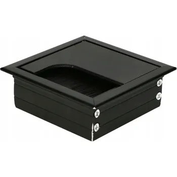 kabelová chránička Hliníkový kabelový průchod černý 80x80 mm - černá