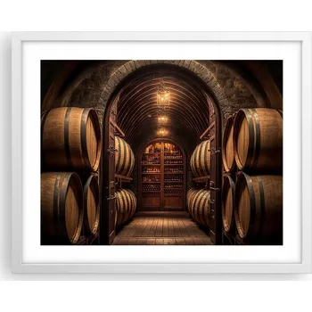 Obraz Obraz plakát na zeď v bílém rámu 50x40 víno foto plakáty do obýváku
