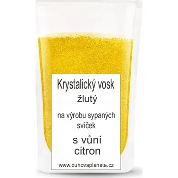 Svíčka Krystalický vosk s vůní citron žlutý, Hmotnost: 250 g voskový knot