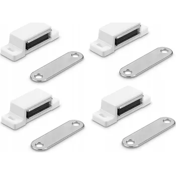 Nábytkové kování Nábytková západka magnetický zámek skříňový nábytek - 4 ks. - bílá
