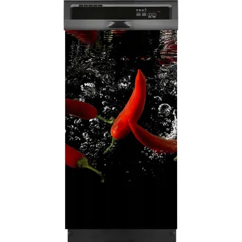 Obraz Dárek ozdoba na myčku nádobí Chilli ve vodě 45x80