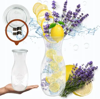 Sklenice Sklenice WECK / skleněné víko, gumička KARAFA 1l LÁHEV