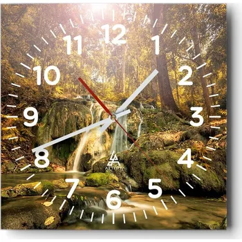 Hodiny Nástěnné hodiny do obýváku 40x40 Krajina Bezhluczne Skleněné hodiny Tiché