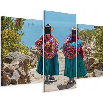 Obraz Obraz Triptych INDIÁNKY Tradiční Kroje 90x60
