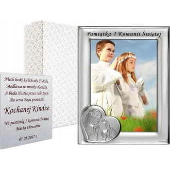 Obraz Stříbrný Rámeček k 1. Svaté Přijímání Přijímání, Památka pro Chlapce s Gravírováním