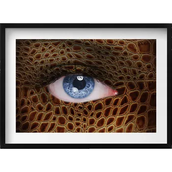 Obraz Dekorativní obraz v rámu do obýváku Kočičí oko a panter vzor 70x50 cm