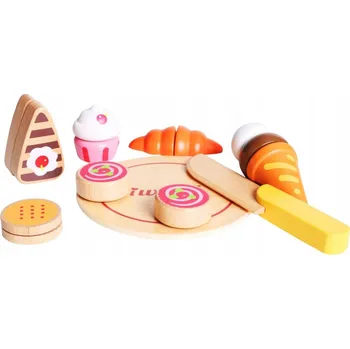 Dřevěná hračka IWood Dřevěné jídlo Dort Zákusky Zmrzlina