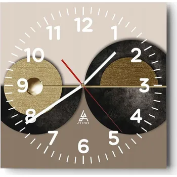 Hodiny Nástěnné hodiny do obýváku 40x40 Kola Tichý chod Skleněné hodiny Stylové