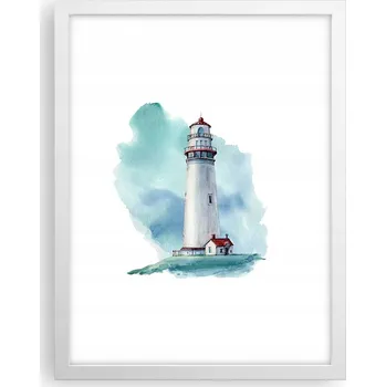 Obraz Obraz plakát v bílém rámu do obýváku 30x40 lucerna foto plakáty na zeď