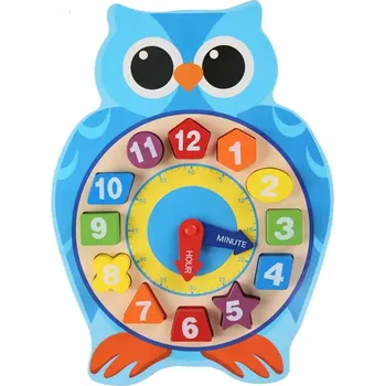 Dřevěná hračka Dřevěné hodiny pro děti Montessori - Vzdělávací