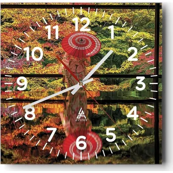 Hodiny Kuchyňské nástěnné hodiny 30x30 Zahrada Skleněné hodiny do obýváku Moderní Tiché