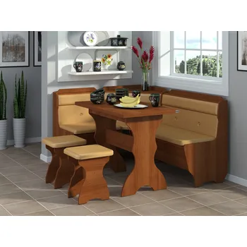 Slevadoma Rohová lavice KARDINAL Barva: Dub sonoma, Materiál: koženka - káva