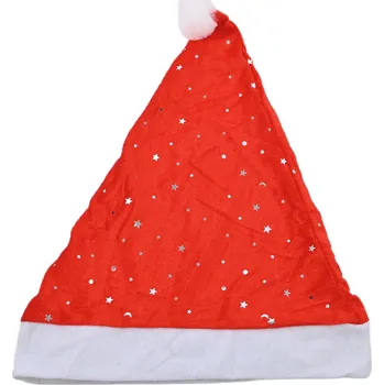 Vánoční dekorace ČEPICE MIKULÁŠE VE HVĚZDIČKÁCH SNĚHOVÁ VLOČKA PŘEVLEK KOSTÝM VÁNOČNÍ