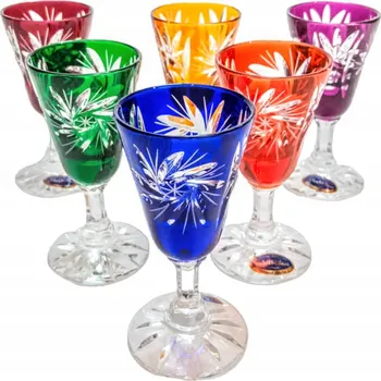 Sklenice Barevné křišťálové sklenice na vodku 40 ml