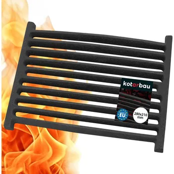 Rošt do krbu a kamen Litinový rošt na vaření pro krbový kotel - 28x21 cm - 28x21 cm