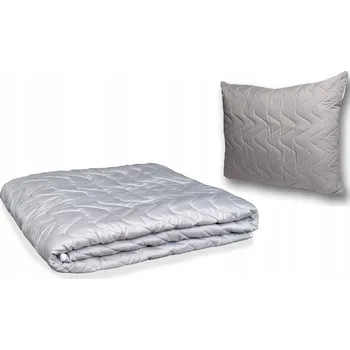 přikrývka SADA Letní přikrývka 160x200 a Polštář 70x80 Antialergická, Šedá Barva