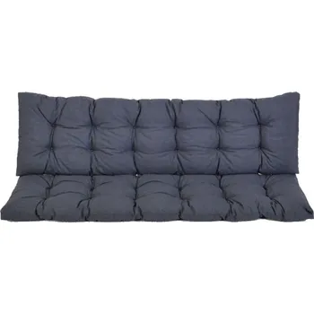 Zahradní lavice Kvalitní podložka na zahradní lavici s opěradlem 180 cm tmavě šedá