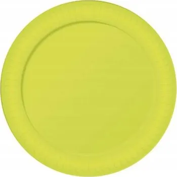 Talíř PAPÍROVÉ TALÍŘKY ŽLUTÉ NEONOVÉ 23 CM