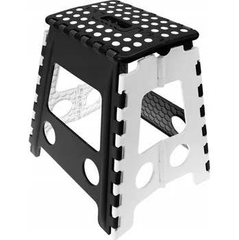Taburet stolička RAVI 39 Cm SKLÁDACÍ černo-bílý
