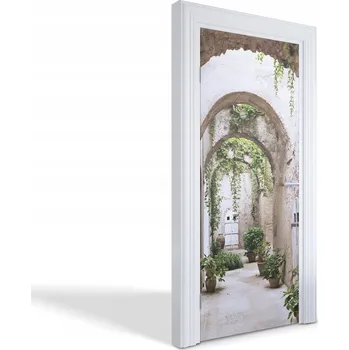 Fototapeta Samolepka na dveře do obýváku, kuchyně, ložnice - Zelený dvorek 85x205 cm