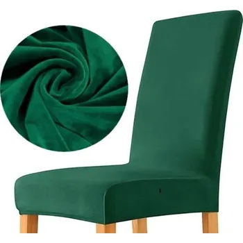 Potah na židli POTAH NA ŽIDLI VELUR PREMIUM SAMET ELASTICKÝ ZELENÝ