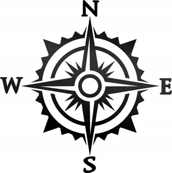 VĚTRNÁ RŮŽICE KOMPAS reflexní nálepka trekking