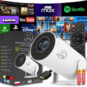 Projektor LED Projektor Heelly Android Otočný 4K Mini bílý