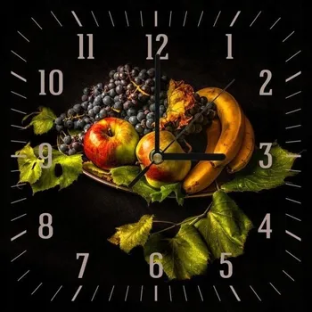 Hodiny Moderní dřevěné HODINY nástěnné s OBRAZEM 60x60