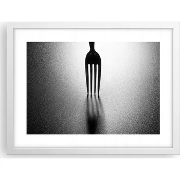 Obraz Obraz plakát v bílém rámu do obýváku 40x30 vidlička foto plakáty na zeď