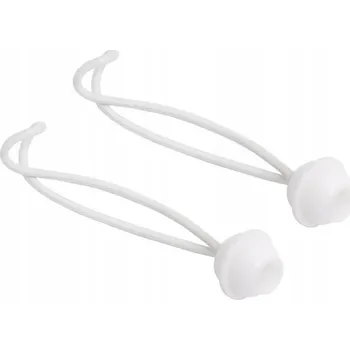 autokoberec GUMA S NAPÍNAKEM S KULIČKOU (BALL BUNGESS) 10 KS BÍLÁ 15 CM