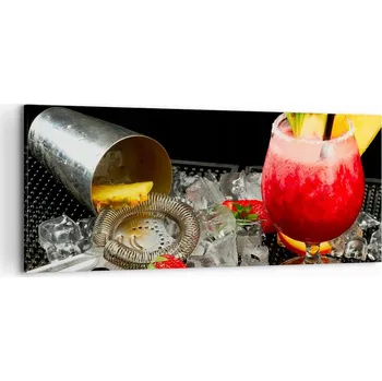 Obraz Obraz na plátně do obývacího pokoje ložnice 120x50 nápoj foto obrazy na zeď velký