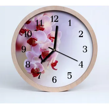 Hodiny Moderní nástěnné hodiny loft Orchidej Květiny 25 cm