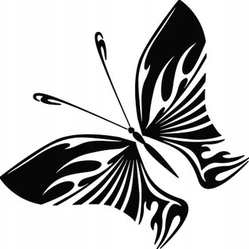 Samolepící dekorace Samolepka na stěnu Drukant Motýl 30 x 30 cm černá