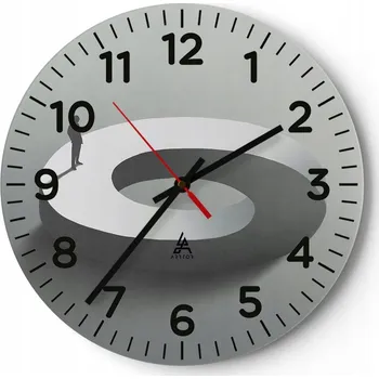 Hodiny Kuchyňské nástěnné hodiny 30x30 cm - Moderní design, skleněné, tiché hodiny do obýváku