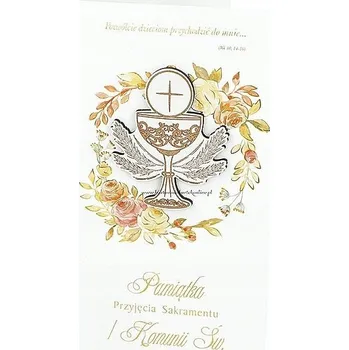 Přání ke 1. svatému přijímání s dřevěným prvkem - Přání