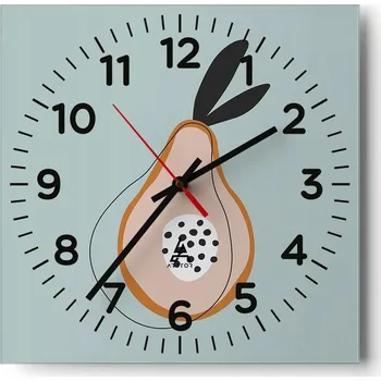 Hodiny Nástěnné hodiny do obýváku 40x40 Grafika Bezhluké hodiny na skle Tiché