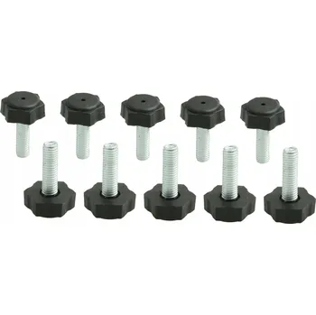 Nábytkové kování STAVITELNÁ NOHA NÁBYTKOVÁ ŠROUBOVACÍ M6 x 28,5 mm NOŽIČKY K NÁBYTKU 10 KUSŮ