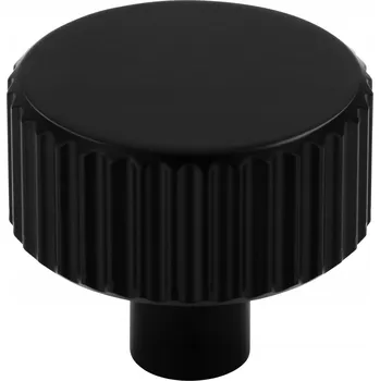 Nábytková úchytka rýhovaná LOFT kulatá FORTE průměr 30 mm černá matná