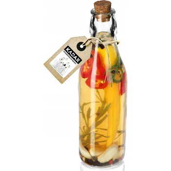 Láhev Láhev se zátkou Kadax 225 ml, průhledná