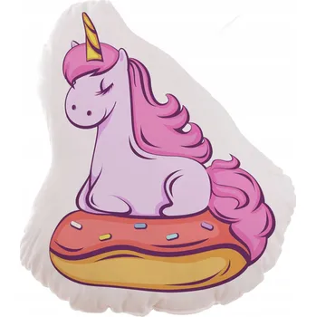 plyšák Polštář JEDNOROŽEC unicorn plyšová hračka dounat růžová