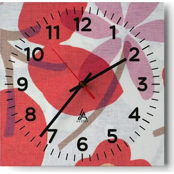 Hodiny Nástěnné hodiny do obýváku 40x40 Boho Tiché Hodiny na skle Stylové Bezhlučné