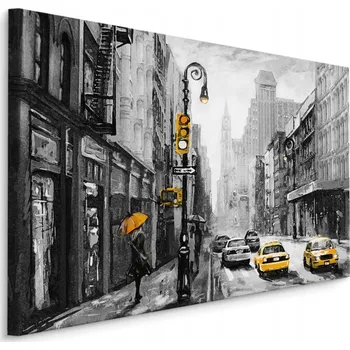 Obraz Obraz Na Plátně New York Budovy Akvarel 70x50