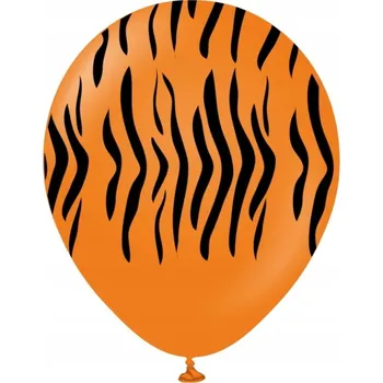 Balónek LATEXOVÉ BALÓNKY SAFARI TYGR ORANŽOVÝ 30 CM 25 KS