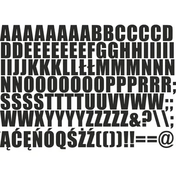 samolepka SAMOLEPICÍ PÍSMENA samolepky arch 2 cm