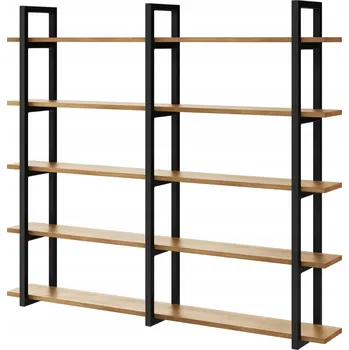 police Závěsná police industrial loft kov dub 200 cm